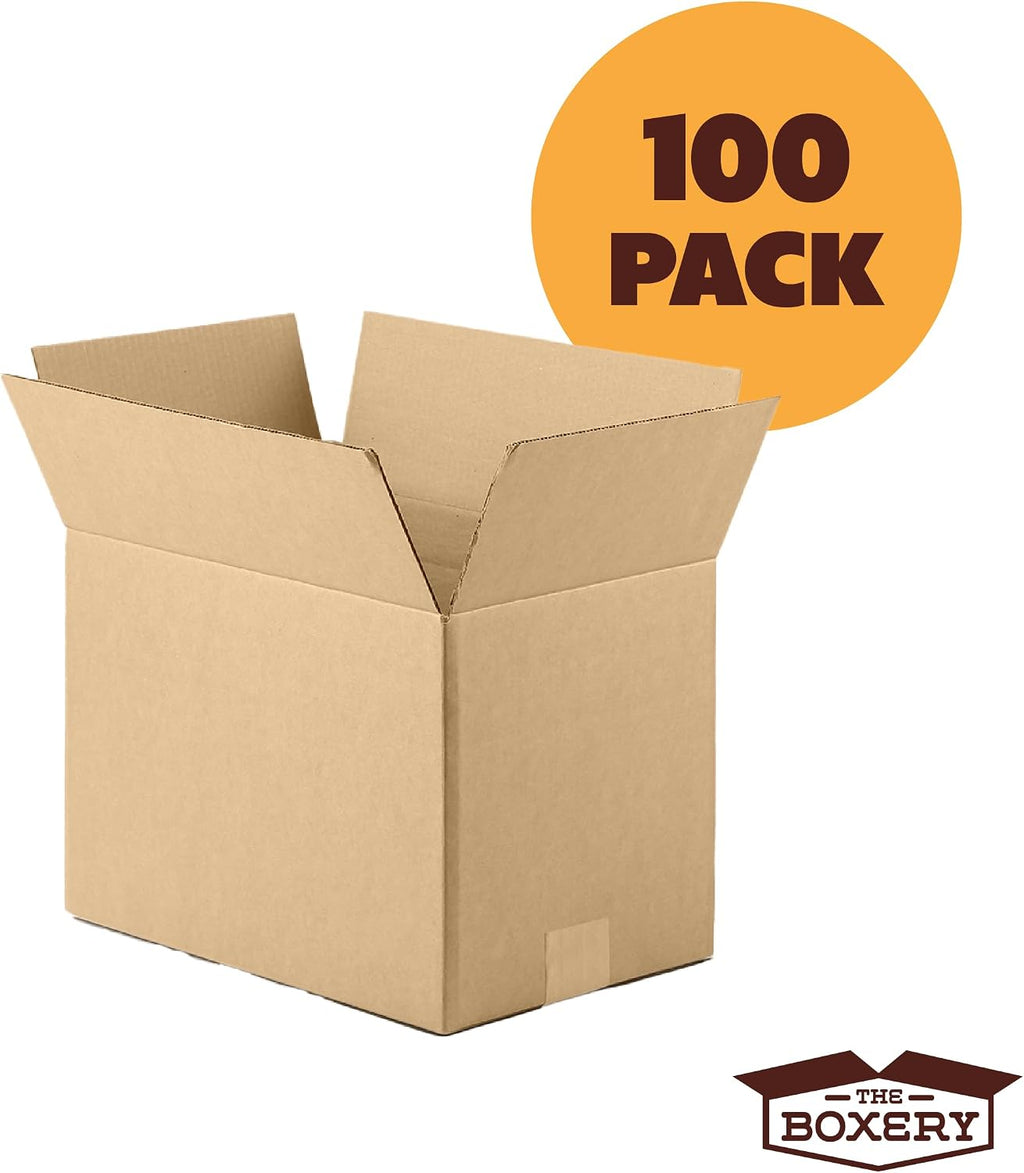 10"x8"x6" Corrugated Cardboard Boxes 100-Pack | Durable ECT 32 Corrugated Shipping Boxes for Mailing, Packing