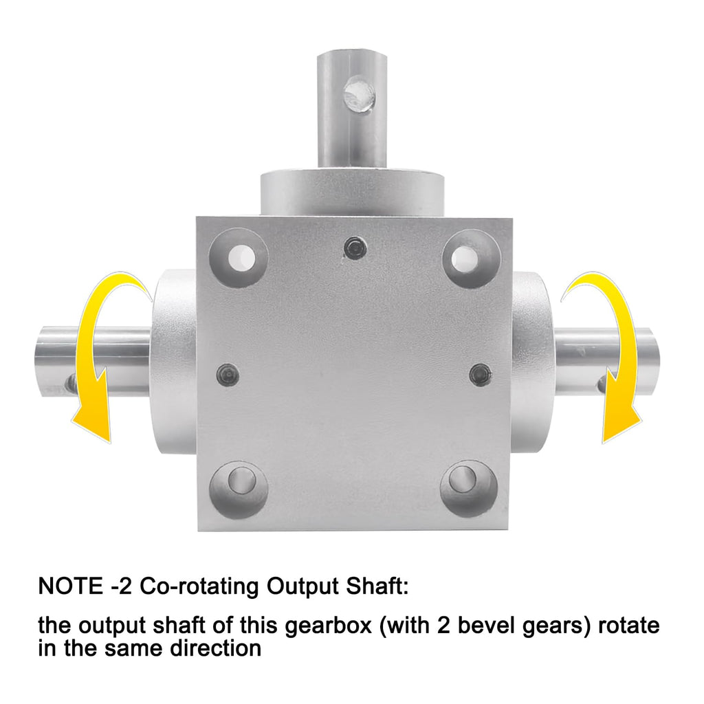 PGFUN 1:1 Waterproof Right Angle Gearbox 1.5 Module 20 Teeth 90° Angle Drive Steering Gear Device