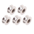 WINSINN GT2 Idler Pulley - 20 Toothless, 5mm Bore, for 6mm Width Timing Belt, Aluminum - Ideal for 3D Printers, CNC Machines (5-Pack)