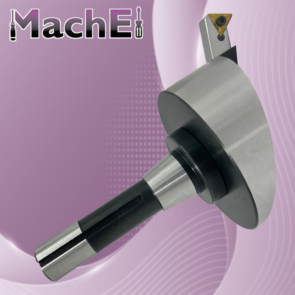 MachEl 4" Fly Cutter with Indexable Carbide Insert Tool, R8 Shank