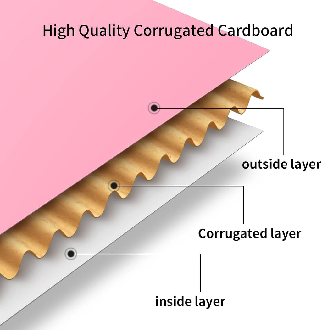 28 Pack 10x8x3 inches Pink Shipping Boxes for Small Business, Small Corrugated Cardboard Gift Box for