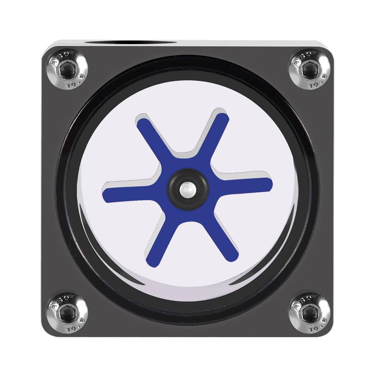 FOSA Flow Meter Indicator for PC Water Cooling System, G1/4 Threaded 6 Impeller 3 Ways Computer Water Flow Meter
