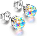 Crystal Earrings for Women 8MM Disco Ball Earrings Iridescent Earrings | austrian crystal earrings disco ball