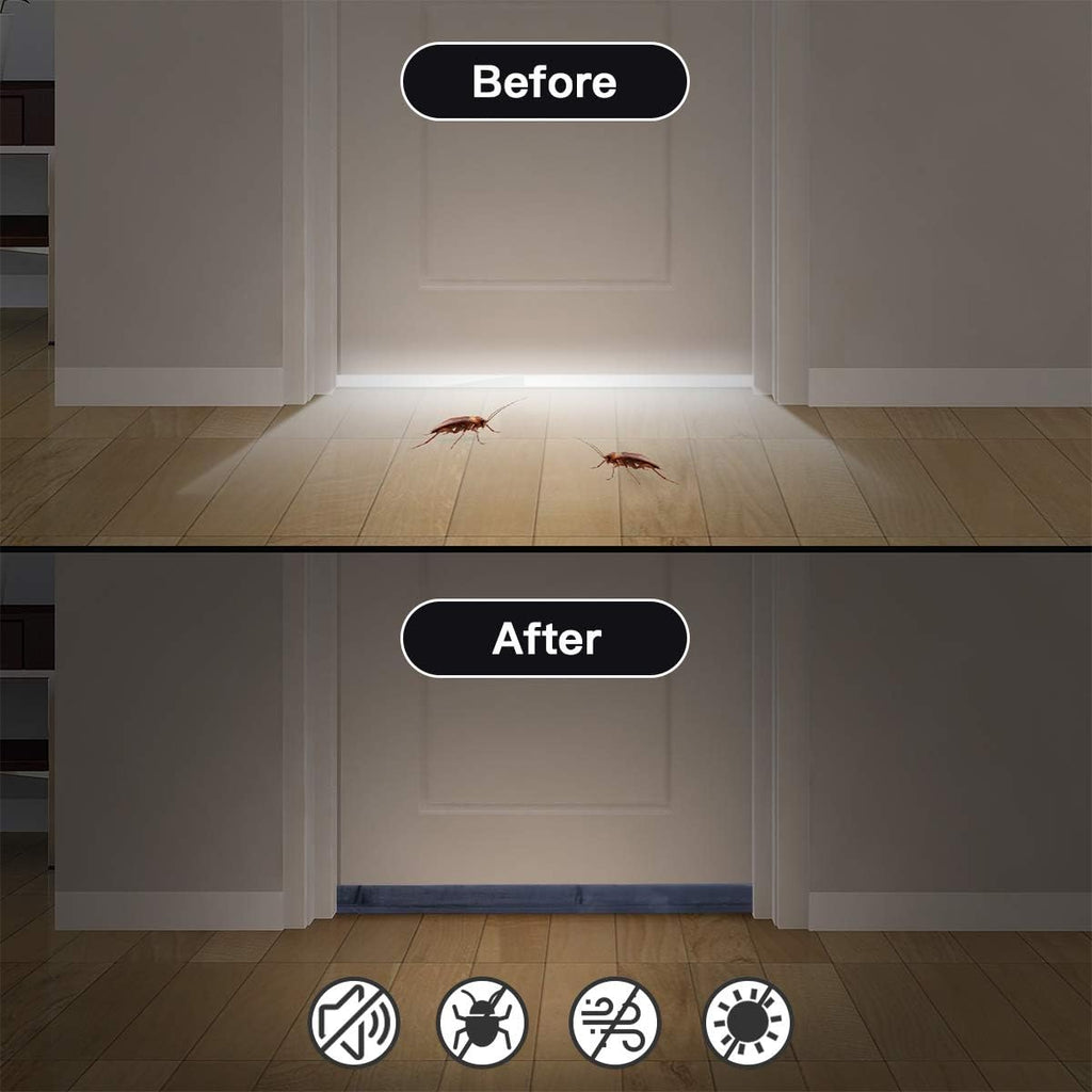 Under Door Draft Stopper Door Sweep Noise Blocker Weather Stripping Size Adjustable 30"-36" Gap Filler & Door Seal