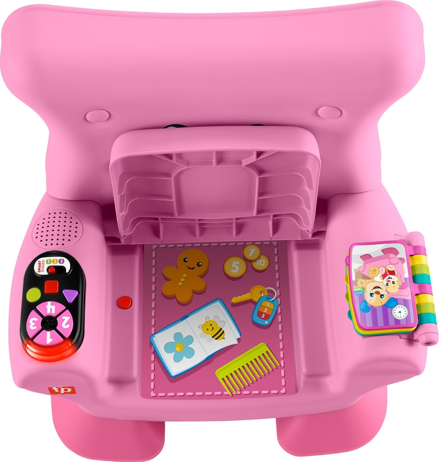 Fisher-Price Laugh & Learn Smart Stages Chair, Pink | Pretend Chair with Lights & Educational Music, Toddler Toy for