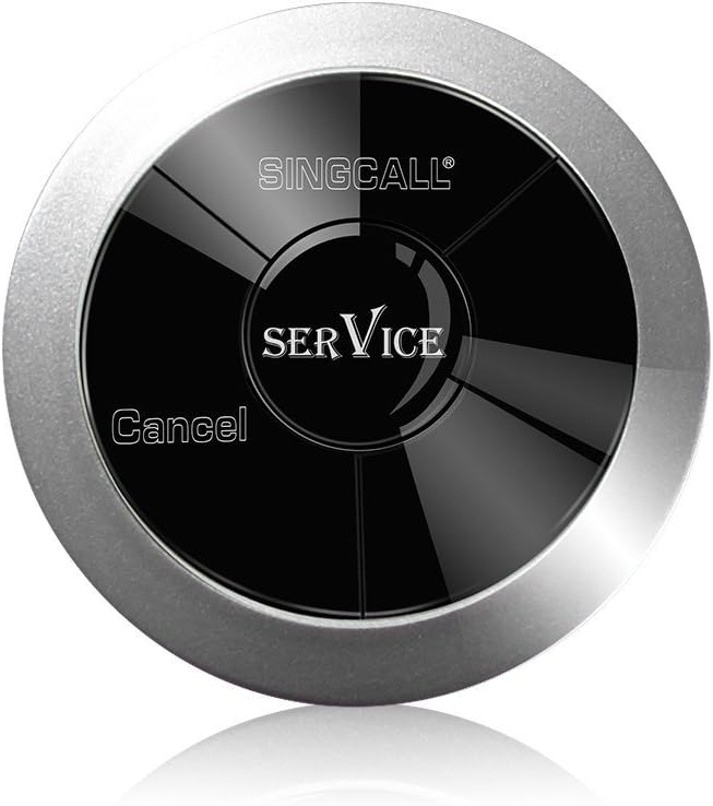 Wireless Restaurant Table Call System, 1 Watch Receiver & 5 Pagers