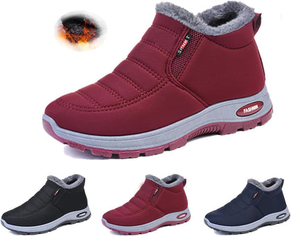 Men's Winter Boots Waterproof Slip-On Warm Lined Boots Ankle Boots Lightweight Waterproof Outdoor Winter Deep Grain