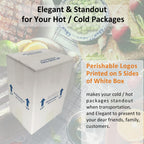 8 Pack 7x6x10'' Small Insulated Shipping Boxes with Bag Liners
