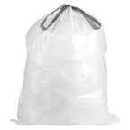 Custom Fit Trash Bags, Compatible with simplehuman Code N (50 Count) White Drawstring Garbage Liners 12-13 Gallon /