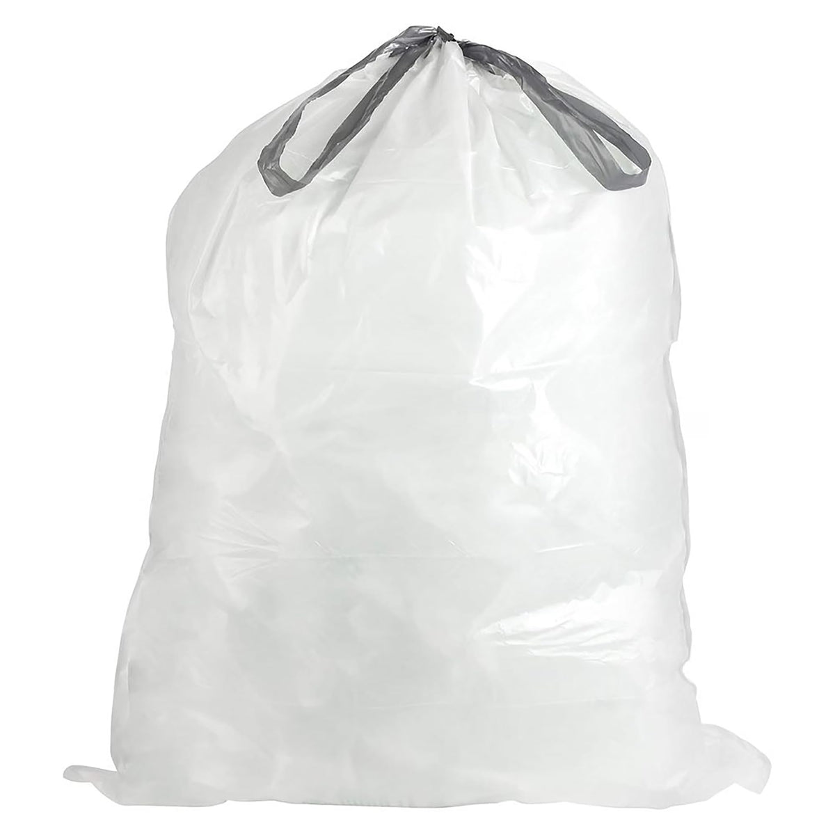 Custom Fit Trash Bags, Compatible with simplehuman Code N (50 Count) White Drawstring Garbage Liners 12-13 Gallon /