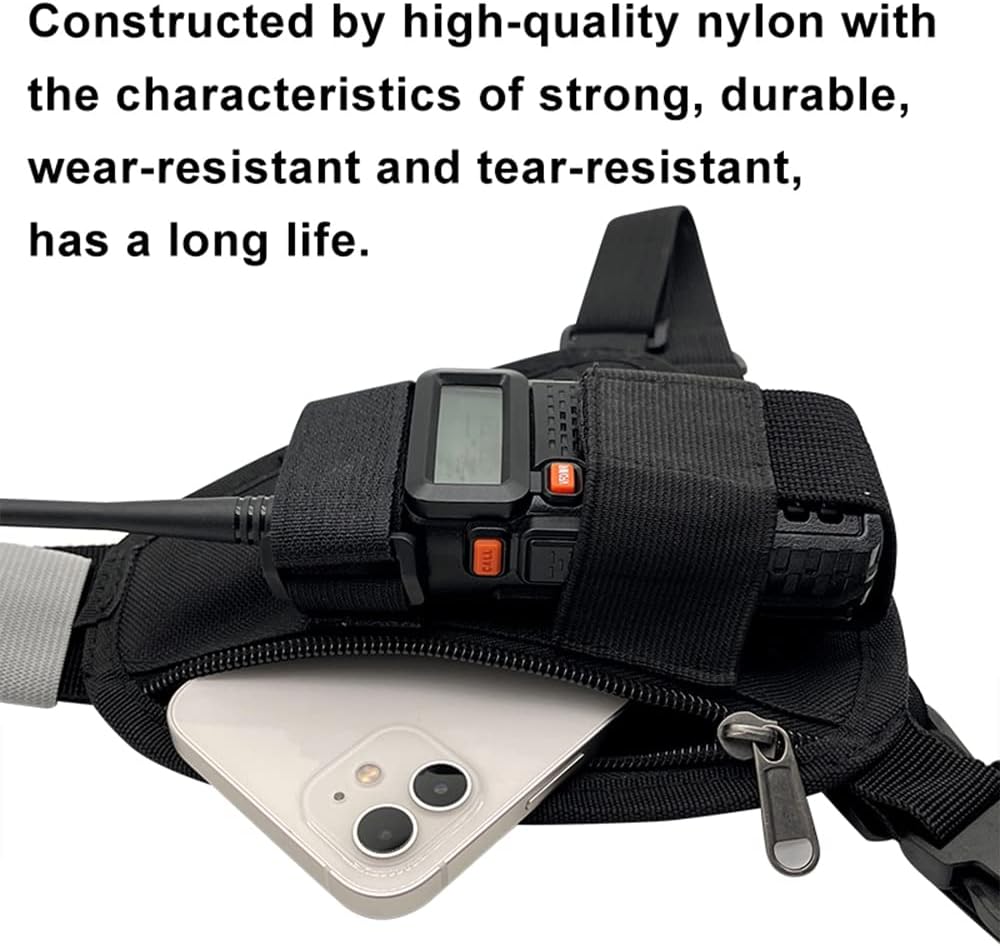 Radio Chest Harness Adjustable Single Two Way Radio Holster