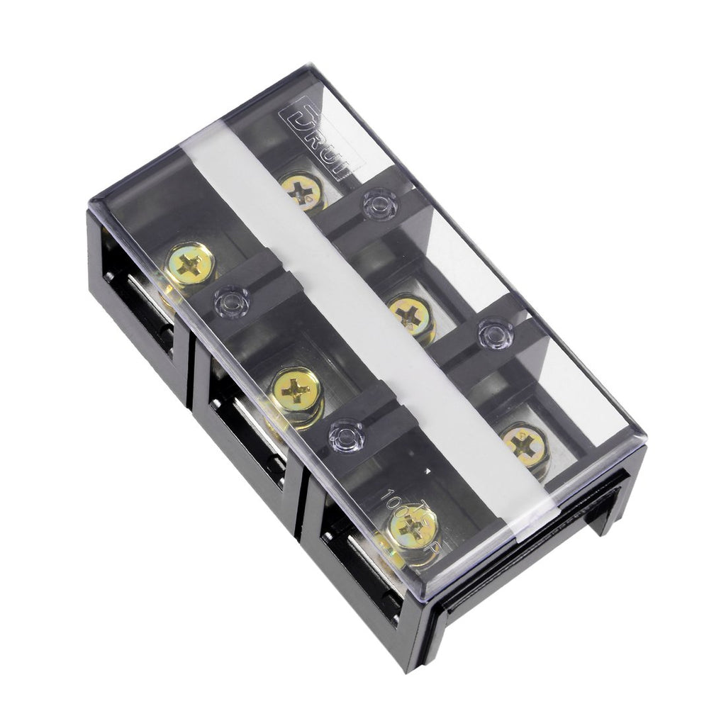 uxcell Dual Rows 3 Positions 600V 100A Wire Barrier Block Terminal Strip