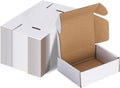 6x4x2 Inches Shipping Boxes Pack of 25, White Small Corrugated Cardboard Box for Mailing Packing Literature Mailer