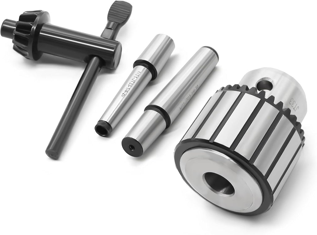 Nakkaa 1/32-1/2 Inch JT33 Drill Chuck with MT1 and MT2 Morse Shank