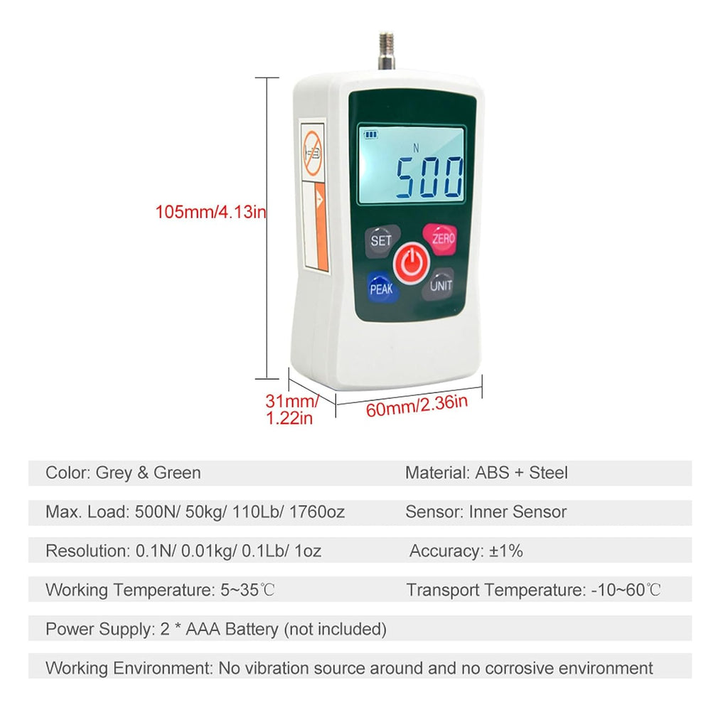 Karlak Digital Force Gauge 500N for Mode Measurements