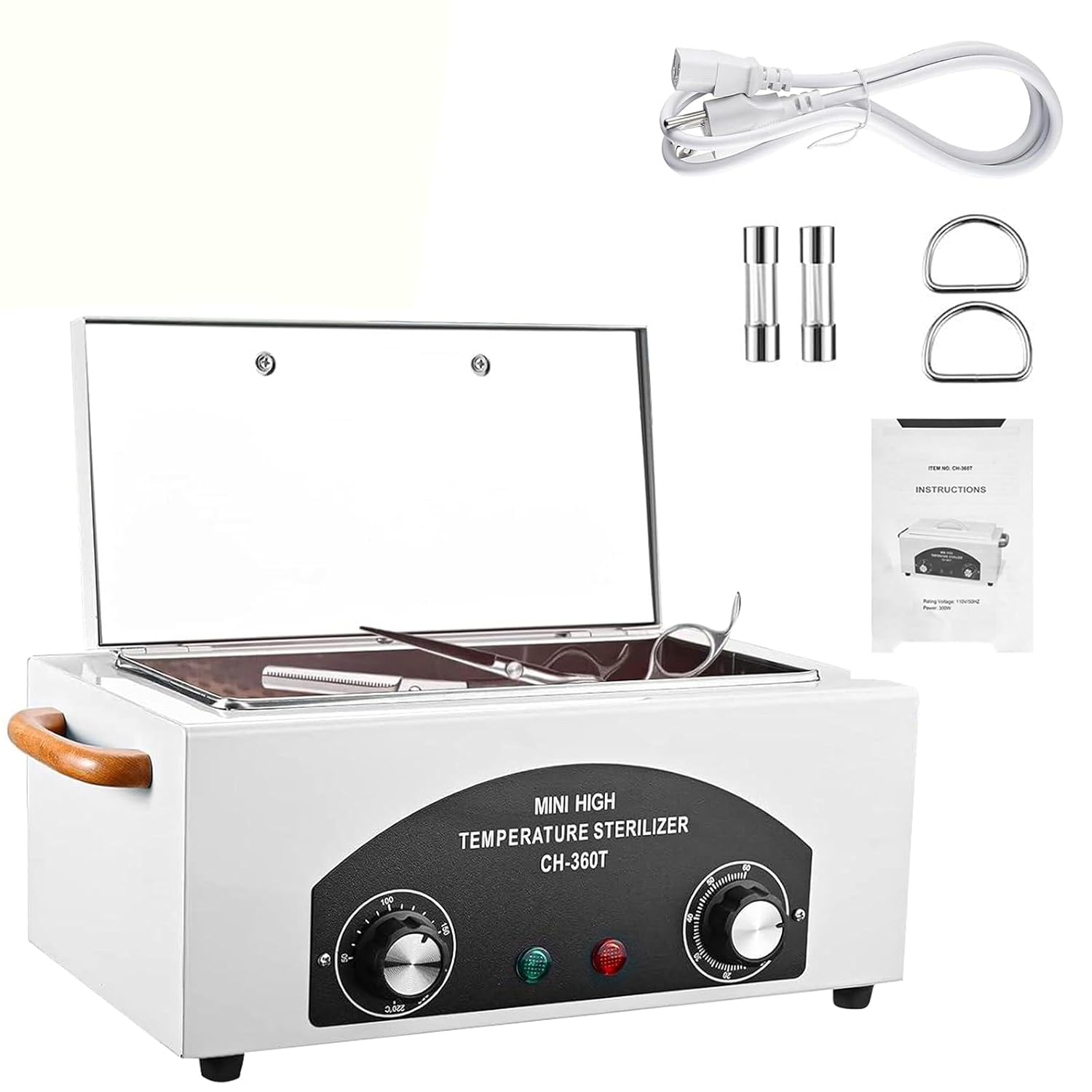 High Temperature Sterilizer Autoclave Machine, 110V 300W 1.5L Metal Tool Cleaner Machine, esterilizador de manicura