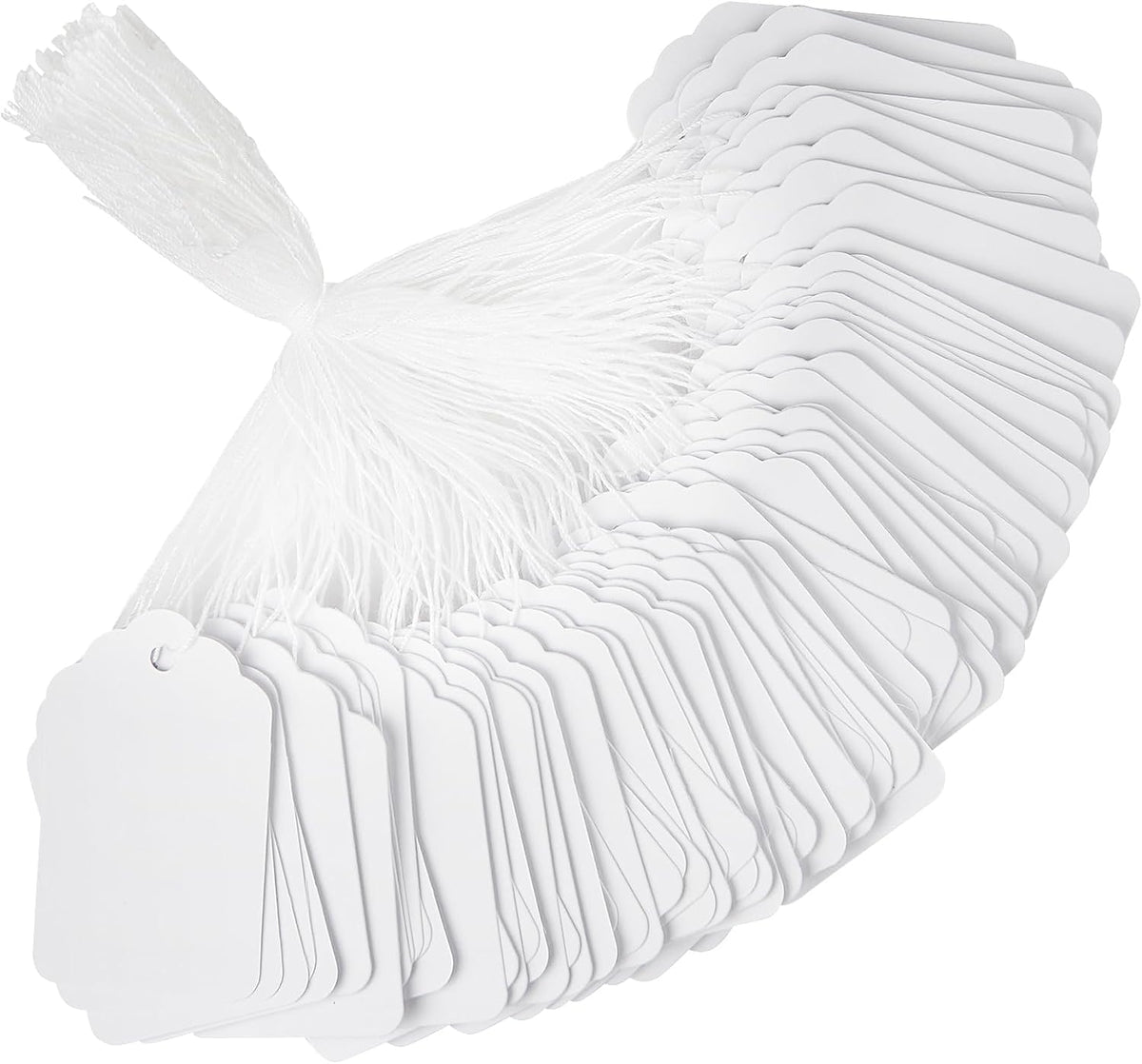 1000PCS Pre-Strung White Price Tags with String 1.75 x 1.1 Inch
