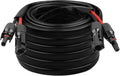 10AWG Solar Cable - 50FT Solar Panel Extension Cord 10 Gauge PV Wire with Flame Retardant Protective Sleeving Female