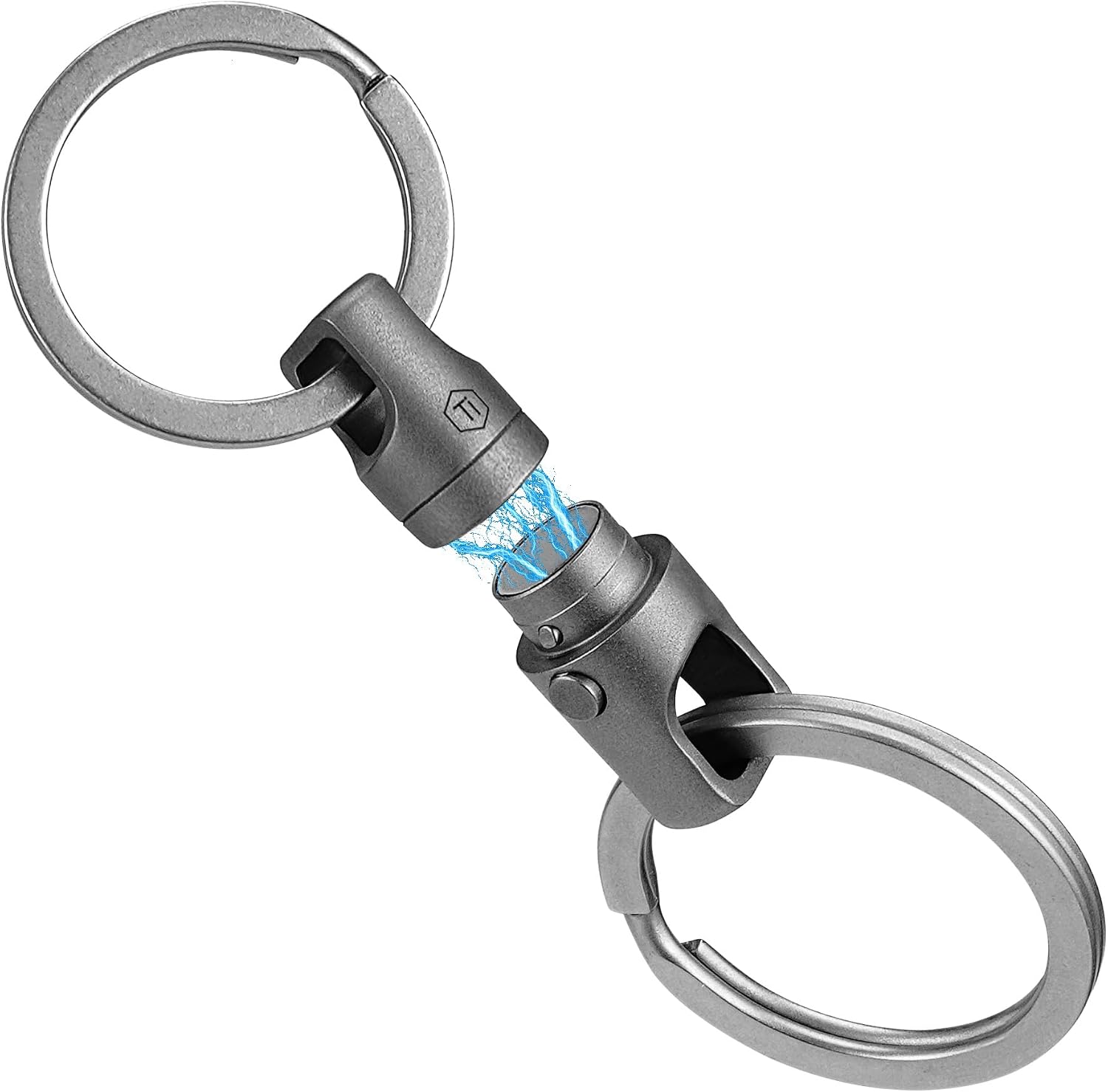 Titanium Magnetic Quick Release Keychain, One-Hand Detachable Connector for Car Keys, USB Drives and EDC, Gear, KA45