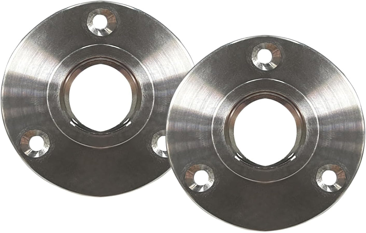 GeilSpace Stainless Steel Floor Flange, 304 Pipe Flange Fitting for Plumbing, Industrial Use, Furniture DIY – Pipe Fittings, Rust-Resistant, Set of 2 (1/2")