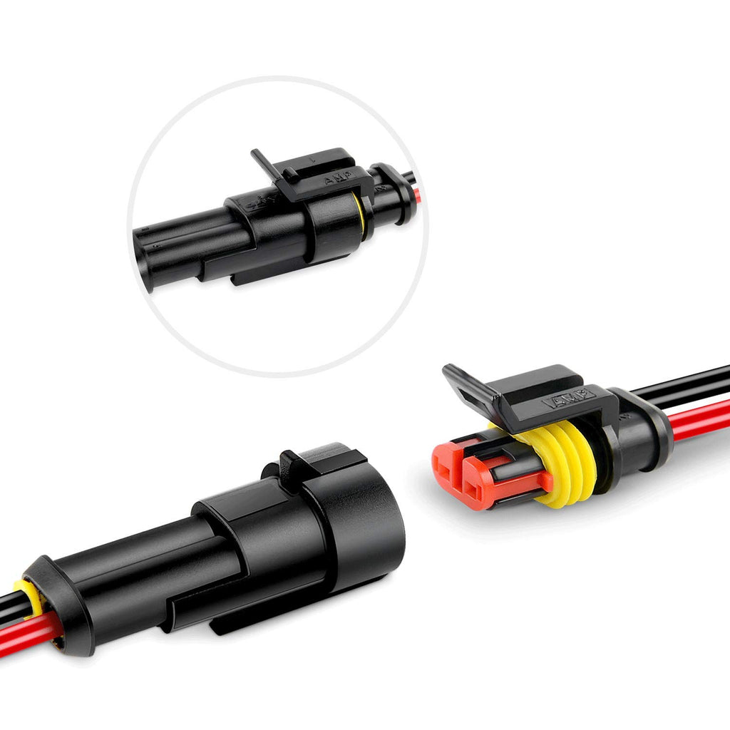 50020R 2Pin Way 16AWG Waterproof Wire 1.5mm Series Terminal Connector-10 Pack,2 Years Warranty