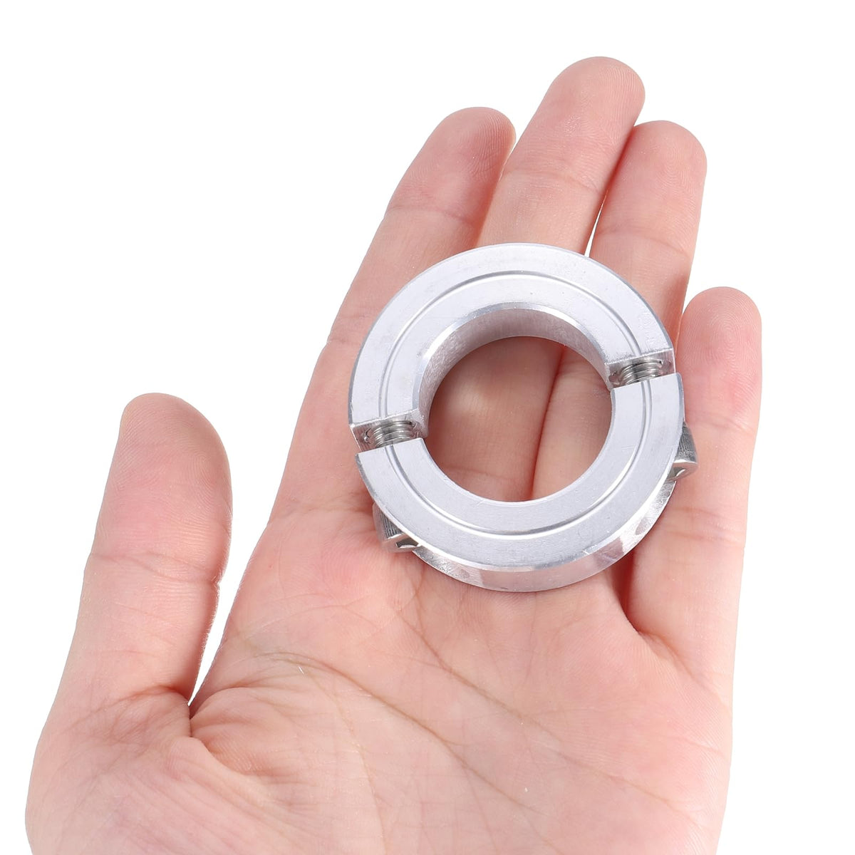 uxcell 2Pcs Double Split Clamp-On Shaft Collar 1" Bore, Aluminum Alloy