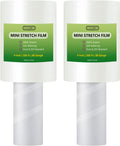Clear Stretch Wrap Film,4" x1000Ft Pallet Wrap Roll with Handle for Moving Supplies,80 Gauge Industrial Strength