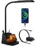 LED Desk Lamp with USB Charging Port for College Dorm Room