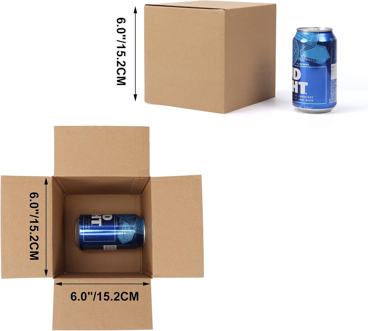 40 Packs Shipping Boxes 6x6x6, Corrugated Cardboard Brown Mailing Box Bulk for Packing