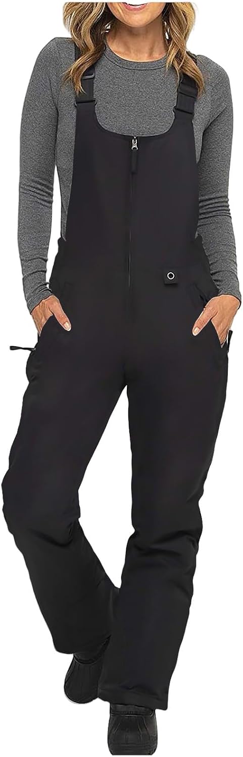 Womens Snow Bibs Ski Pants Overalls Insulated Waterproof Snowpants Snow Suits Winter Sports Snowboard Ski Jumpsuit