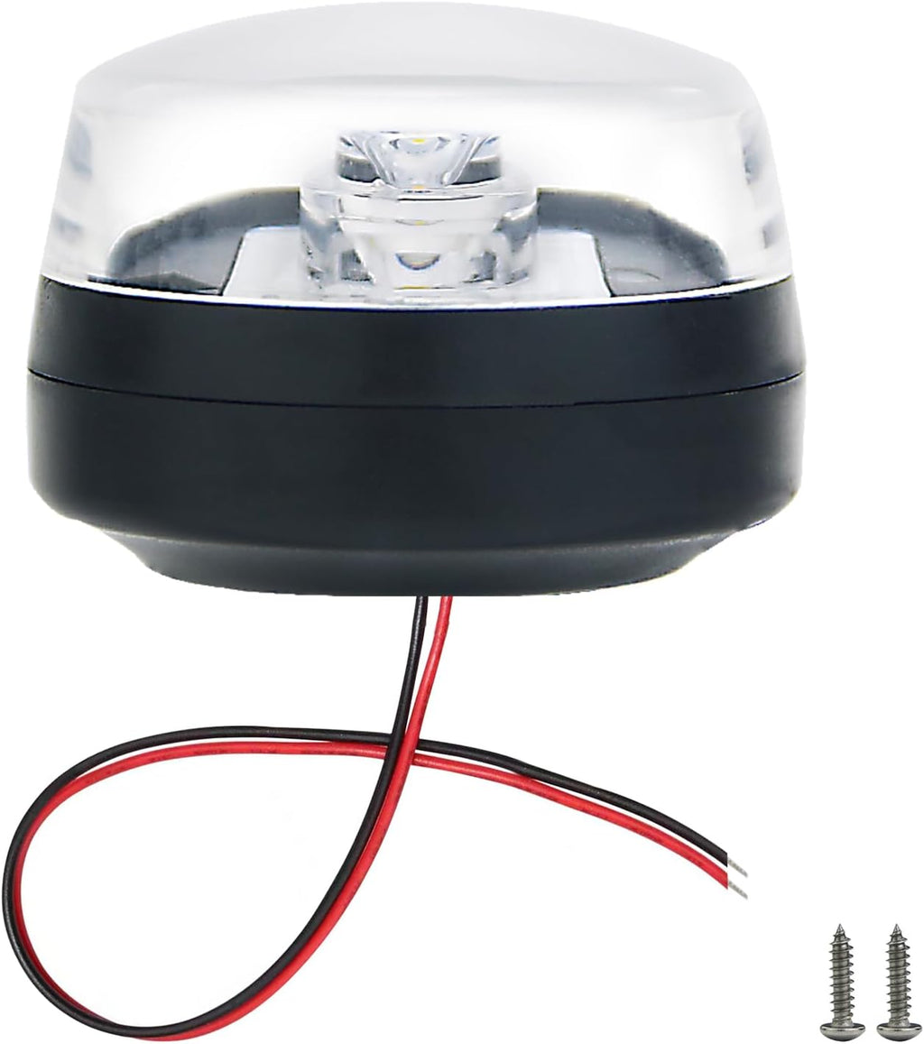 Anchor Lights,Boat Tower Light,Bimini Top LED Waketower All-Round 360 Degree White, USCG Certified 2NM,10-30Volt