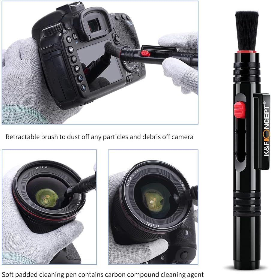 Professional Lens Cleaning Kit for DSLR & Mirrorless Cameras with APS-C/Full-Frame Sensor Cleaning Swabs/Lens