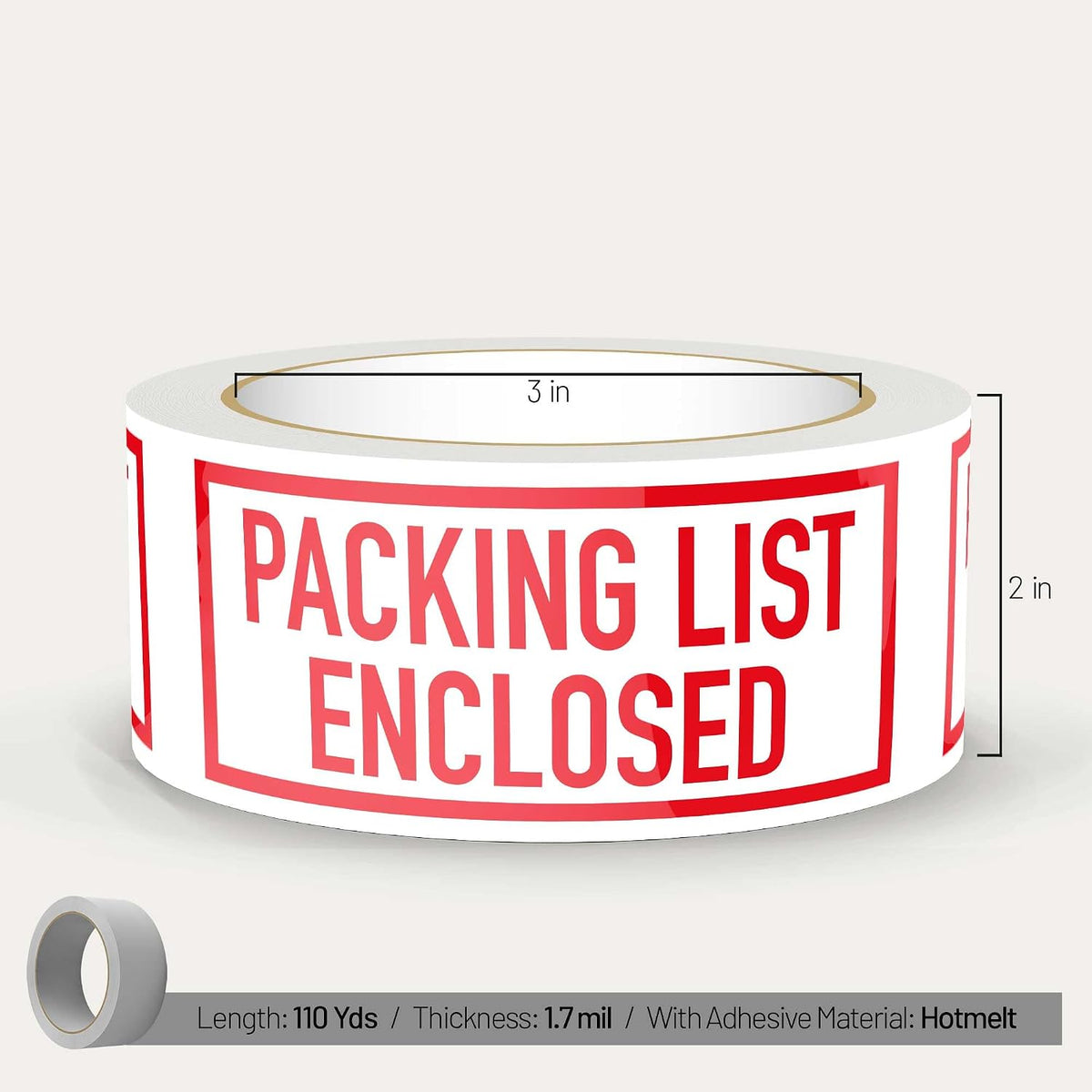 Warning Label Tape for Shipping, Caution Packaging Tape Roll for Parcel, Package, Cardboard, Boxes, HotMelt Sealing