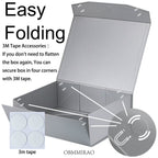 Silver Magnetic Extra Large Gift Box with Lid,16.5x13x5 Inch, 5Pcs