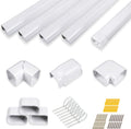 17Ft Mini Split Line Set Cover 5" PVC Line Cover Kit for Mini Split and Central Air Conditioner & Heat Pump(White)