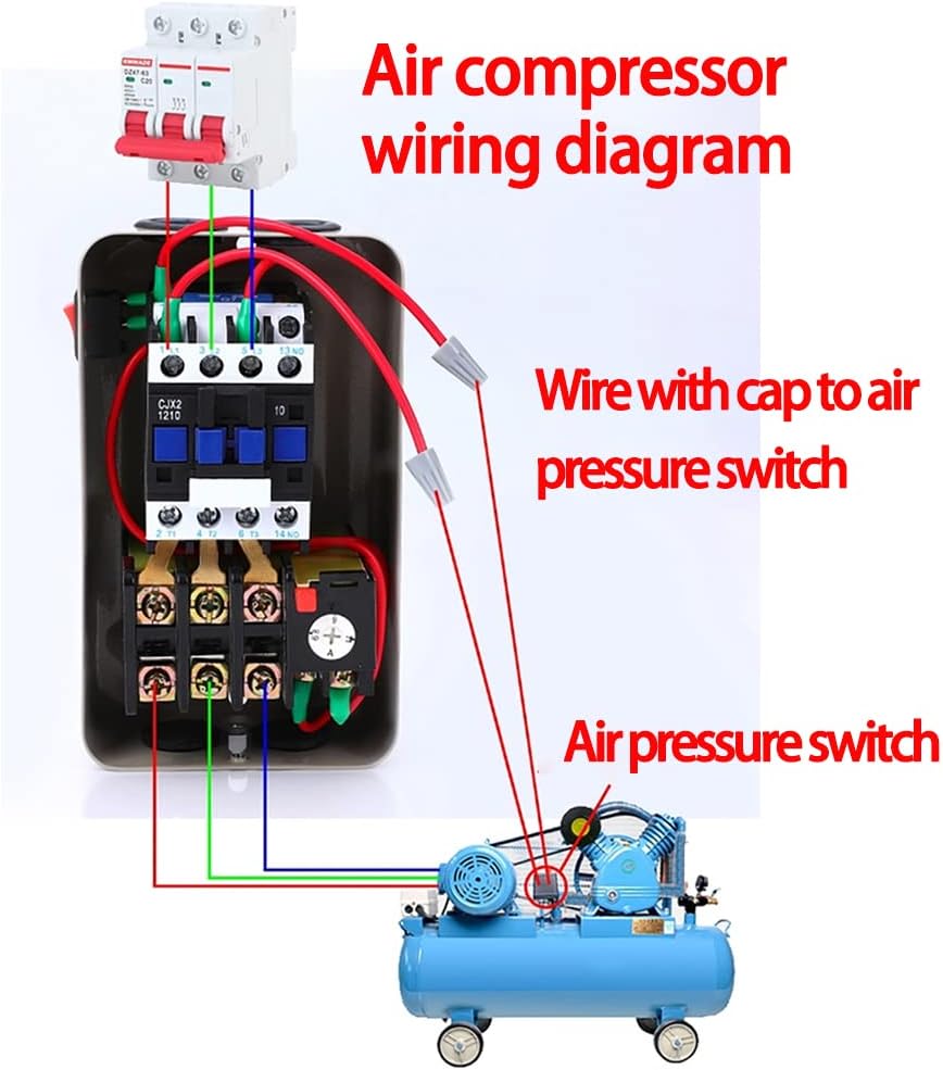 Motor Starters Magnetic Motor Starter 3 Phase/Single Phase 5 Hp 220/240V Industrial Control