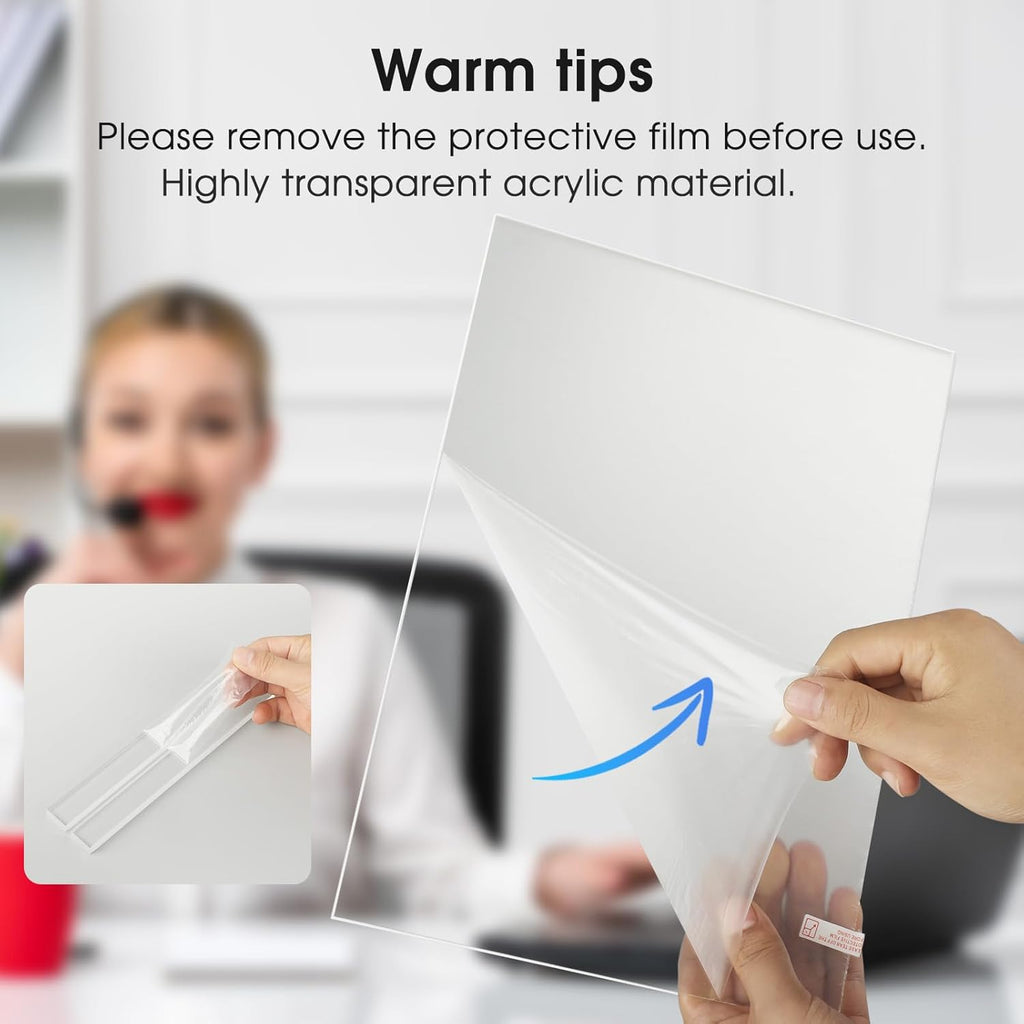 Acrylic Sign Holder 8.5" x 11" Double Sided Menu Holder, 1 Pack | Clear Acrylic, Double Sided Display, Stable
