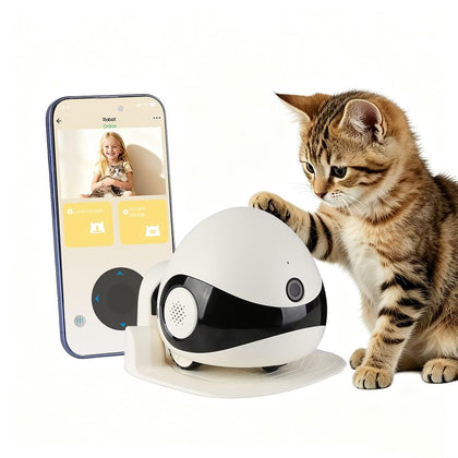 1080P Pet Robot Camera on Wheels with Two-Way Audio & Auto-Recharge