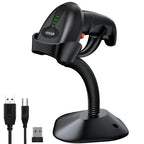 2D Wireless Barcode Scanner with Auto-Sensing Stand,Putting on Stand to Scan Automatically Sense Scanning Barcode