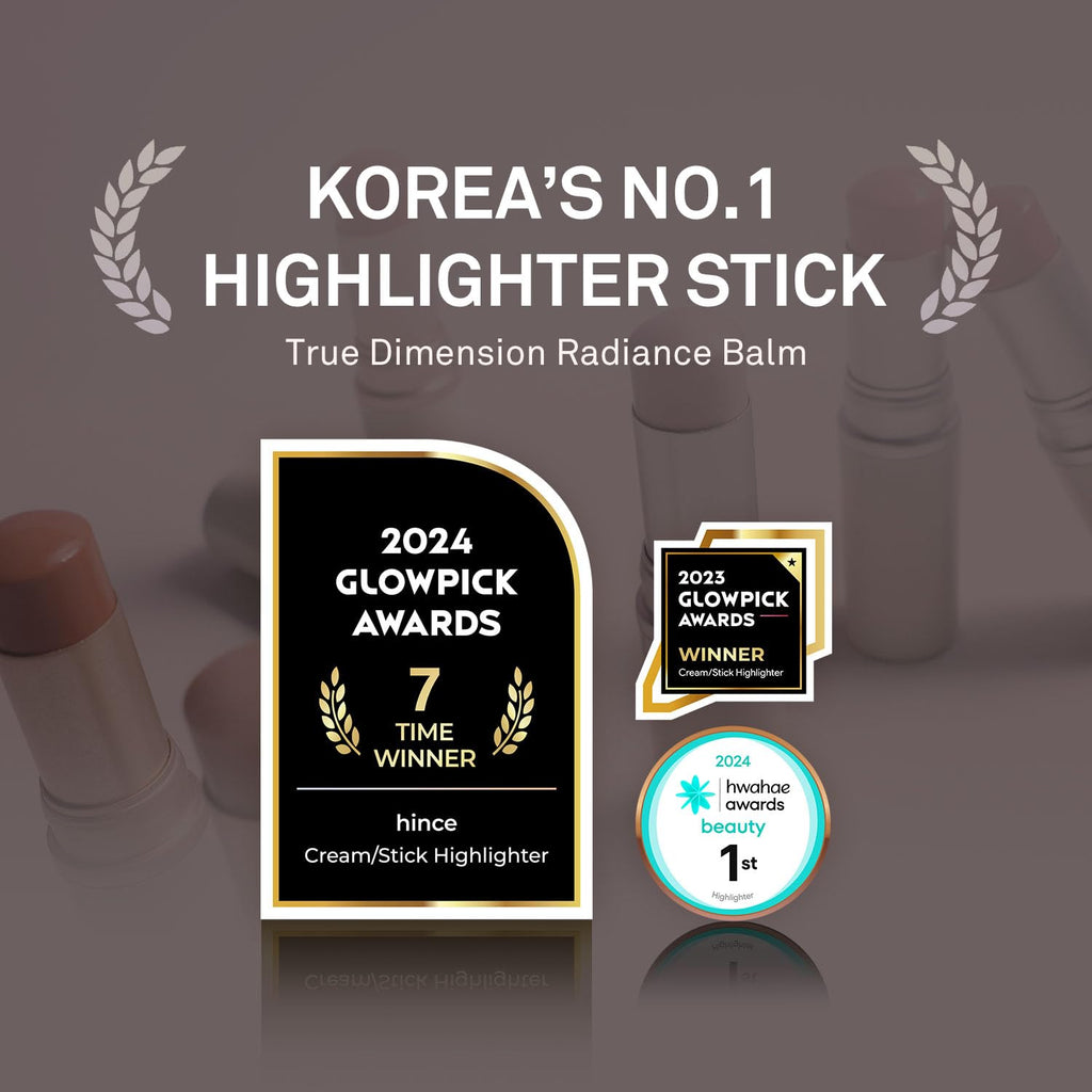 True Dimension Radiance Balm Korean Glass Skin Highlighter, with Squalane & Safflower Oil | Cream Blush, Eyeshadow &