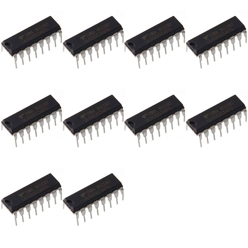 10pcs ULN2003 NPN Darlington Driver Transistors, 500mA 50V,16-Pin.