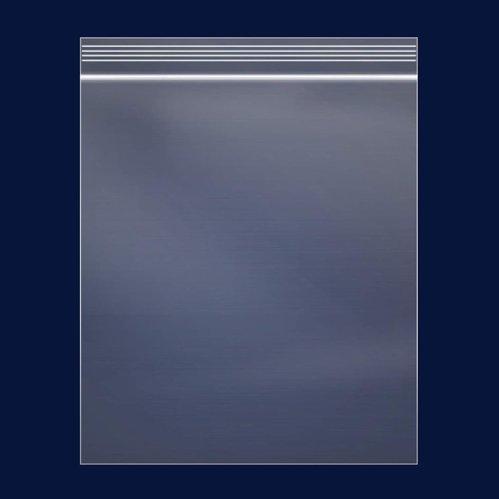100 Count - 8" x 10" Clear Reclosable Zip Plastic Poly Bags