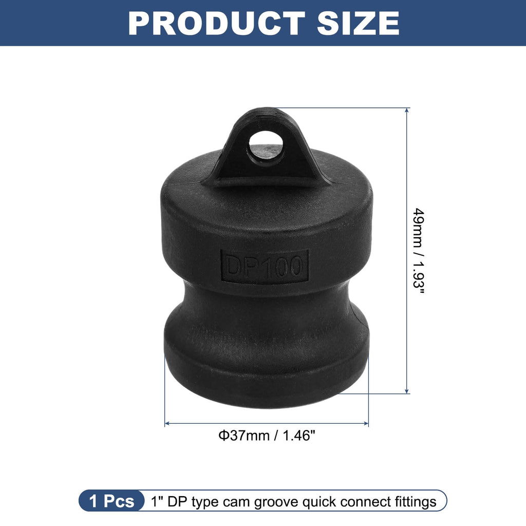 Kozelo Type DP 1" Poly Dust Plug Cam Lock Hose Fitting