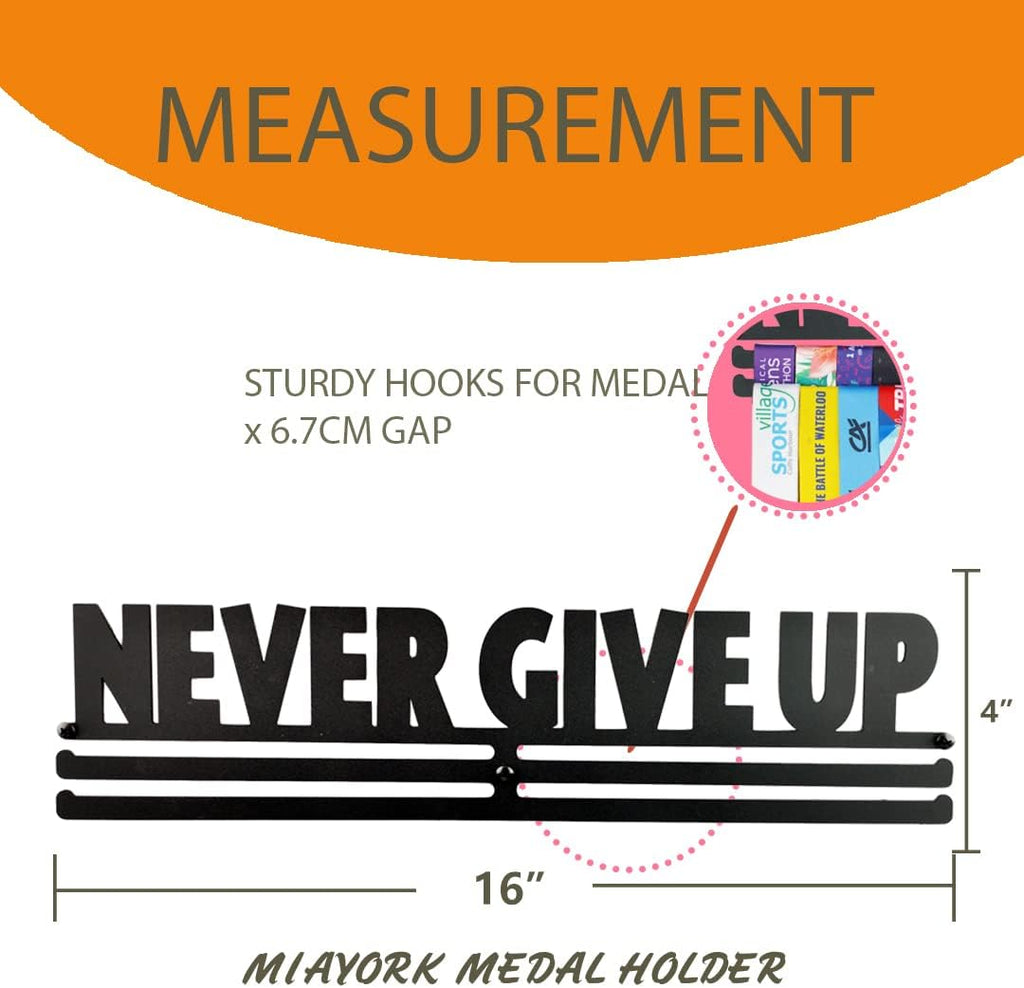 Medal Holder Display Hanger Rack Frame for Over 40 Medals-Sports Medal Hanger and Ribbon Display Holder Rack with