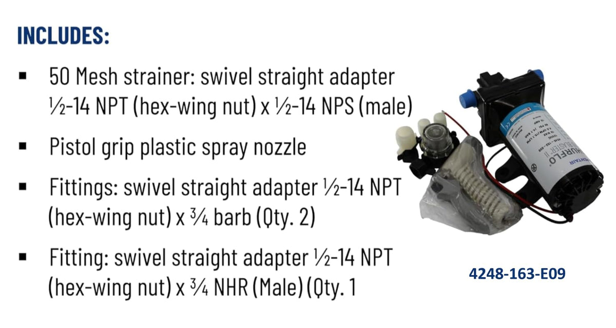 PENTAIR SHURFLO 4248-163-E09 Pro Blaster II Deluxe 4.0 Marine Washdown Pump
