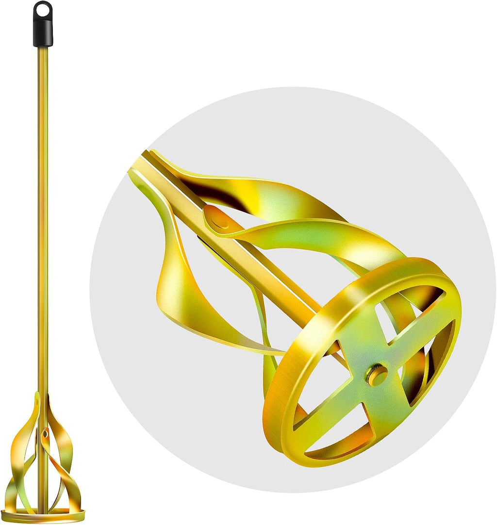 Paint Mixer for Drill, Upgraded 4-Blade 2.76" Helix Mixing Paddle Rust-Proof Paint Stirrer, Fits All Standard Drills