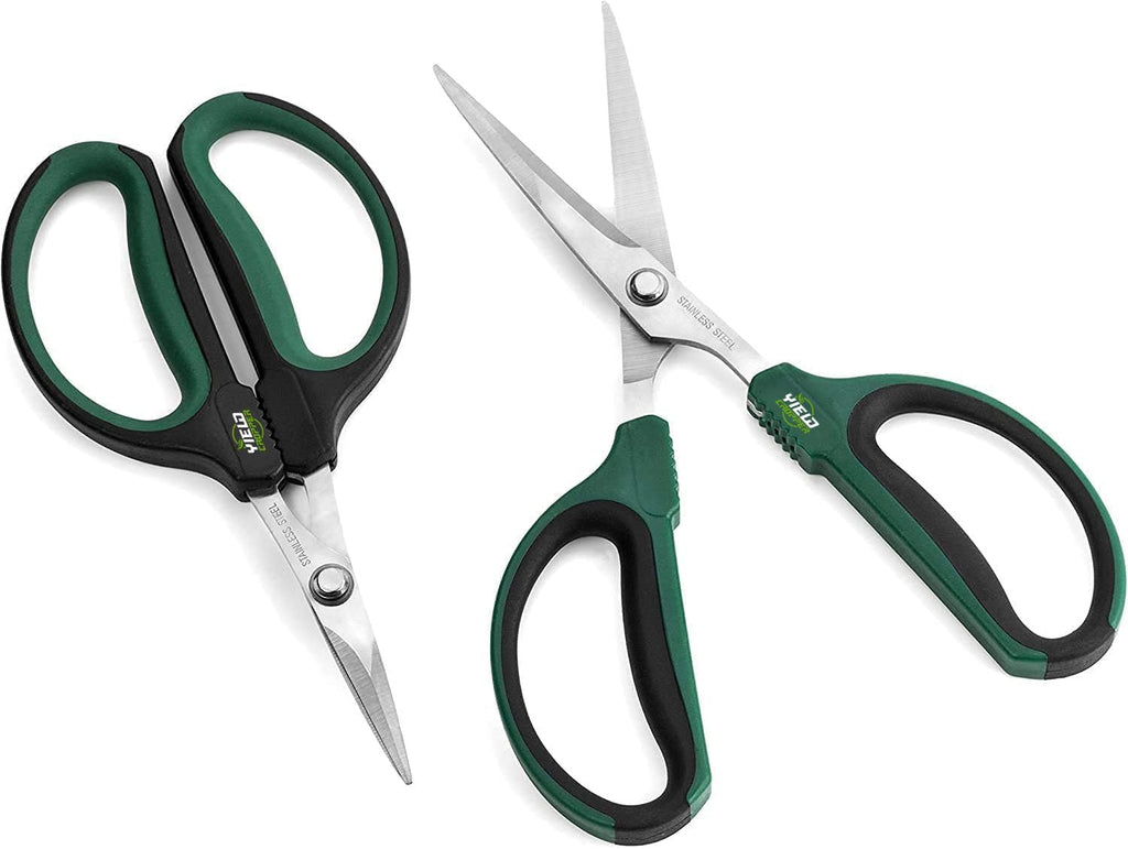 Hydroponic 2-Pack Bonsai Scissors and Plant Trimming Shears Set - Stainless Steel Pruning Shears for Indoor
