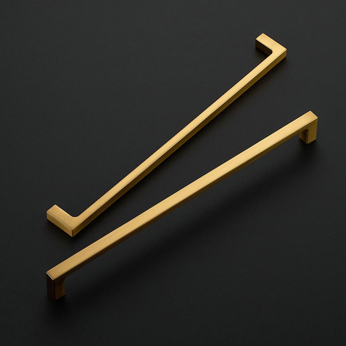 Brushed Brass Solid Pulls Cabinet Handles 10 Inch 5 Pack