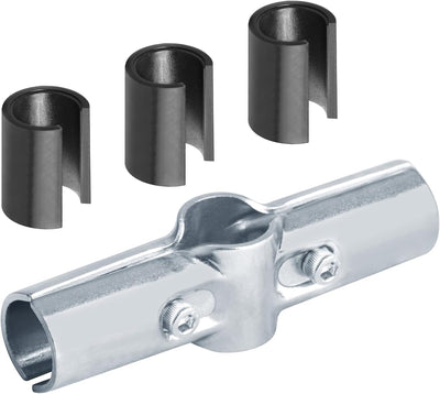 10 Sets 180 Degree Pipe Clamp Cross Connectors, Fits 3/4" EMT Directly | Adapter Shims for 1/2" EMT