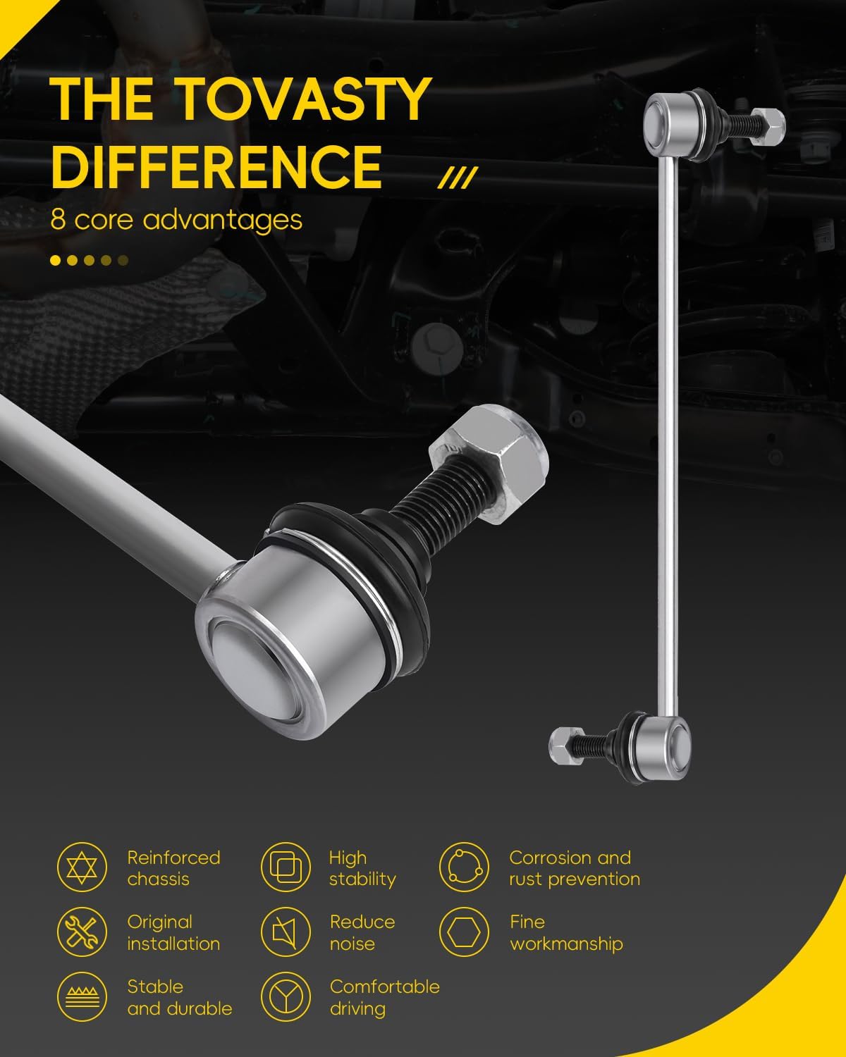 TOVASTY Front Sway Bar Links for Honda CR-V 2007-2016, Acura RDX 2007-2012
